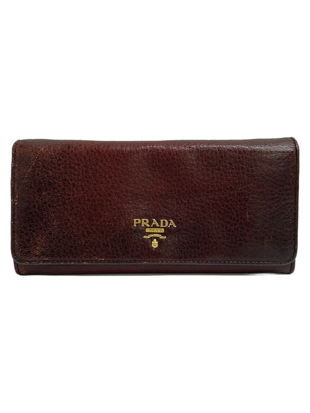 Prada Wallet Dark Brown Leather
